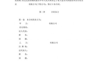 合资运营协议，合资运营协议书范本